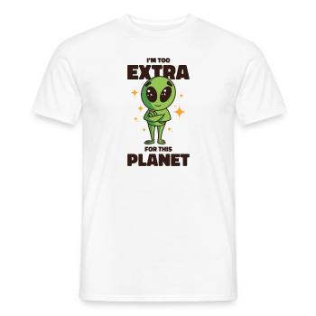 Alien Extrovert Extraterrestrial Beings Cool Alien - Men's T-Shirt - white - Front - AI Model Male 178 dark (178cm)
