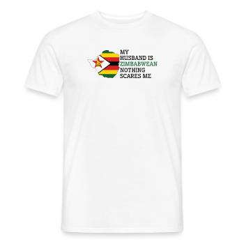 Rien ne me fait peur Zimbabwe Mari Zimbabwe - T-shirt homme - blanc - Devant - AI Model Male 178 dark (178cm)