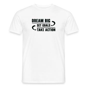 Objectif Vie Citations Message positif Motivant - T-shirt homme - blanc - Devant - AI Model Male 178 dark (178cm)