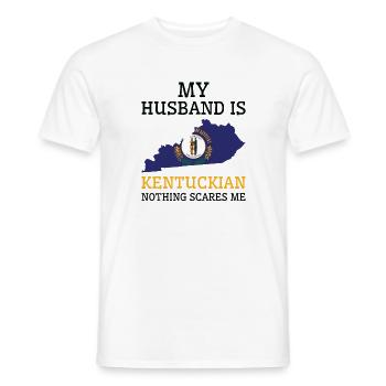 Rien ne me fait peur Kentuckian mari Kentucky - T-shirt homme - blanc - Devant - AI Model Male 178 dark (178cm)