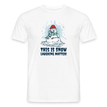 Halloween Gruseliger Schneemann Weihnachten - Männer T-Shirt - Weiß - Vorne - AI Model Male 178 dark (178cm)