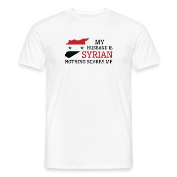 Rien ne me fait peur Mari syrien Syrie - T-shirt homme - blanc - Devant - AI Model Male 178 dark (178cm)