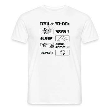 Fan de cinéma Daily Binge Watcher Ramen Lover - T-shirt homme - blanc - Devant - AI Model Male 178 dark (178cm)