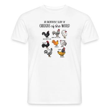 Hühner der Welt - Männer T-Shirt - Weiß - Vorne - AI Model Male 178 dark (178cm)