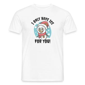 Halloween Scary Christmas Horror Fan Scary Snowman - Men's T-Shirt - white - Front - AI Model Male 178 dark (178cm)