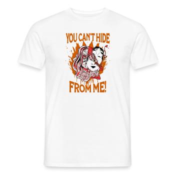 Girl Warp Horror Two Face Creepy Art Aesthetic - Men's T-Shirt - white - Front - AI Model Male 178 dark (178cm)