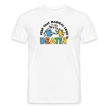 Regenbogentier singend spielend Einhorn Liebhaber - Männer T-Shirt - Weiß - Vorne - AI Model Male 178 dark (178cm)