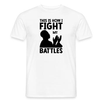 Jesus Anbetung Christliche Kämpfe Religiöser - Männer T-Shirt - Weiß - Vorne - AI Model Male 178 dark (178cm)
