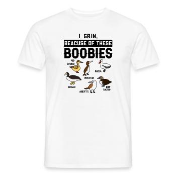 Funny Booby Seabirds Collection - Men's T-Shirt - white - Front - AI Model Male 178 dark (178cm)