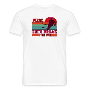 Ishockey Sportsspiller Elskere Ordspil - Mænd T-shirt - hvid - Foran - AI Model Male 178 dark (178cm)