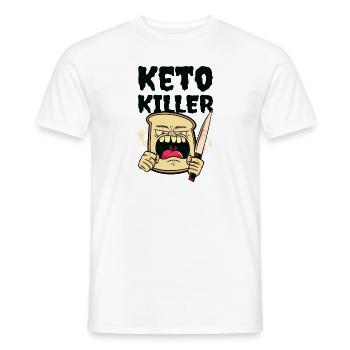 Keto Killer Nutritionist Food Diet Weight Loss - Men's T-Shirt - white - Front - AI Model Male 178 dark (178cm)