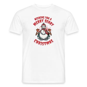 Frohe schaurige Weihnachten Halloween - Männer T-Shirt - Weiß - Vorne - AI Model Male 178 dark (178cm)