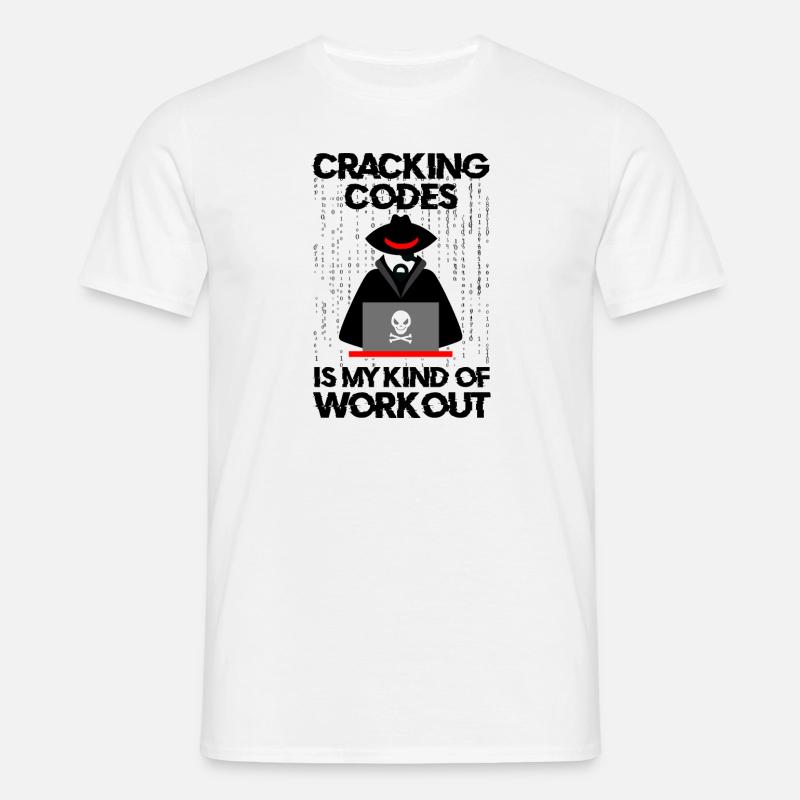 Cybersecurity Professional Hacker Cracking Codes - Men's T-Shirt - white