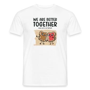 Geschwister Erdnussbutter-Gelee-Toast Großer - Männer T-Shirt - Weiß - Vorne - AI Model Male 178 dark (178cm)