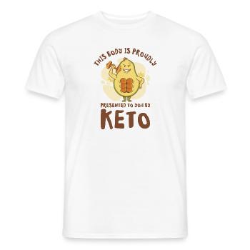 Keto Diet Workout Nutritionniste Avocat - T-shirt homme - blanc - Devant - AI Model Male 178 dark (178cm)