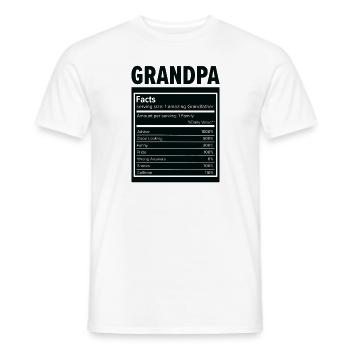 Faits sur les grands-pères les plus étonnants de la fête des grands-parents - T-shirt homme - blanc - Devant - AI Model Male 178 dark (178cm)