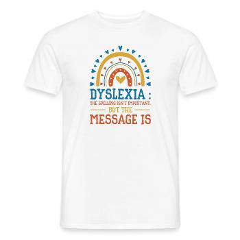 Dyslexia Awareness Dyslexic Therapy Dyslexia - Men's T-Shirt - white - Front - AI Model Male 178 dark (178cm)