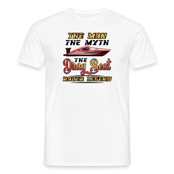 Drag Boat Racing Racer Speed Boat Driver Legend - Men's T-Shirt - white - Front - AI Model Male 178 dark (178cm)