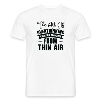 Repenser la suranalyse de la typographie vintage - T-shirt homme - blanc - Devant - AI Model Male 178 dark (178cm)