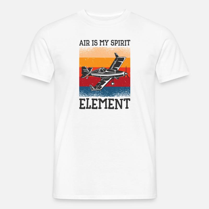 Luftfahrt Pilot Flieger Flugzeug Flugzeug - Männer T-Shirt - Weiß