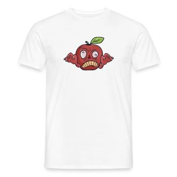 Halloween Apple Zombie Food Fruit Monster Spooky - Men's T-Shirt - white - Front - AI Model Male 178 dark (178cm)
