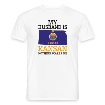 Rien ne me fait peur Kansan mari Kansas - T-shirt homme - blanc - Devant - AI Model Male 178 dark (178cm)