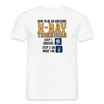 Radiology Rad Tech Technologist Radiologist X-ray - Men's T-Shirt - white - Front - AI Model Male 178 dark (178cm)