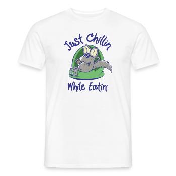 Chinchilla Wildlife Haustier Nagetier Essen - Männer T-Shirt - Weiß - Vorne - AI Model Male 178 dark (178cm)