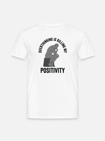 Overthinking Schädel Statue Kunstliebhaber - Männer T-Shirt - Weiß