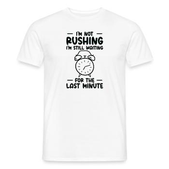 Procrastinating Alarm Clock Procrastinator Work - Men's T-Shirt - white - Front - AI Model Male 178 dark (178cm)