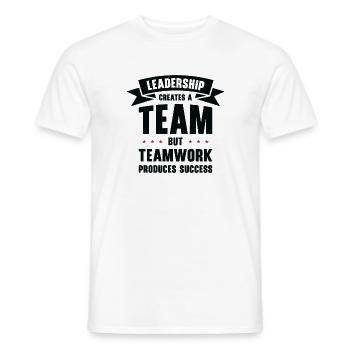 Boss Leadership Teamwork Success Office Work - Men's T-Shirt - white - Front - AI Model Male 178 dark (178cm)