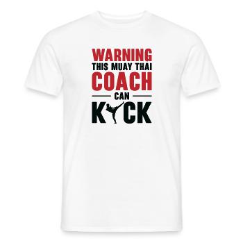 Muay Thai Coach Kickboxing Instructor Martial Arts - Men's T-Shirt - white - Front - AI Model Male 178 dark (178cm)