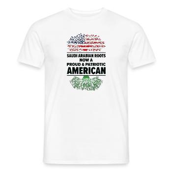 Born Saudi Arabian Saudi Arabia American USA - Men's T-Shirt - white - Front - AI Model Male 178 dark (178cm)