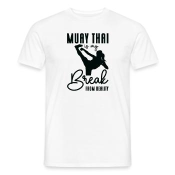 Muay Thai Coach Kickboxing Instructor Martial Arts - Men's T-Shirt - white - Front - AI Model Male 178 dark (178cm)