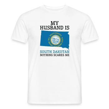 Rien ne me fait peur mari du Dakota du Sud - T-shirt homme - blanc - Devant - AI Model Male 178 dark (178cm)