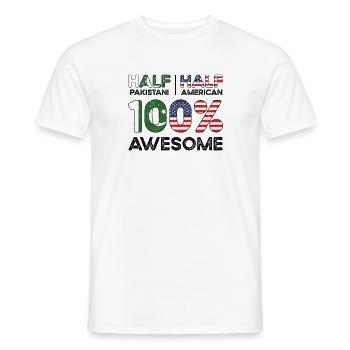 Born Pakistani Pakistan American USA Citizenship - Men's T-Shirt - white - Front - AI Model Male 178 dark (178cm)