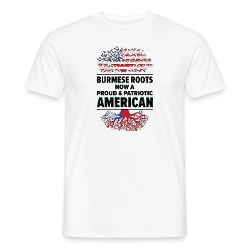 Né Birman Myanmar États-Unis - T-shirt homme - blanc - Devant - AI Model Male 178 dark (178cm)