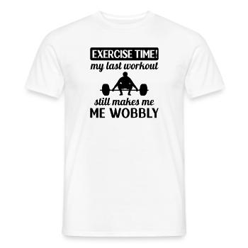 Muskelkater Workout Wackeliges Fitnessstudio - Männer T-Shirt - Weiß - Vorne - AI Model Male 178 dark (178cm)