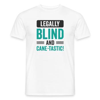 Braille-Schrift Blinde Blindheit Bewusstsein - Männer T-Shirt - Weiß - Vorne - AI Model Male 178 dark (178cm)