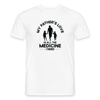 Best Medicine Father Love Grandpa Family - Men's T-Shirt - white - Front - AI Model Male 178 dark (178cm)