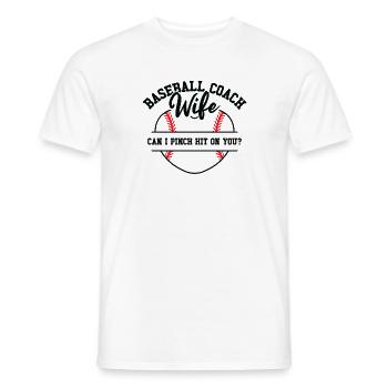 Femme entraîneur de baseball Mère qui travaille - T-shirt homme - blanc - Devant - AI Model Male 178 dark (178cm)