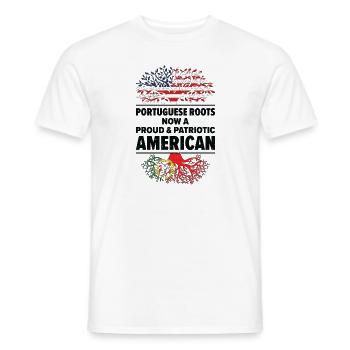 Né portugais Portugal États-Unis - T-shirt homme - blanc - Devant - AI Model Male 178 dark (178cm)