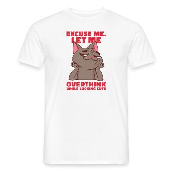 Katzenliebhaber Überdenker Haustier Überdenker - Männer T-Shirt - Weiß - Vorne - AI Model Male 178 dark (178cm)
