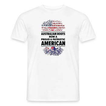 Geboren Australien Australien Amerikanisch USA - Männer T-Shirt - Weiß - Vorne - AI Model Male 178 dark (178cm)