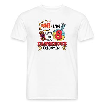 Science Theme Birthday Party Age 8 Scientist Boys - Men's T-Shirt - white - Front - AI Model Male 178 dark (178cm)