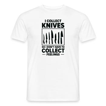 Collectionneur de couteaux Collecte de couteaux - T-shirt homme - blanc - Devant - AI Model Male 178 dark (178cm)