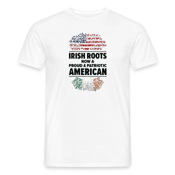 Né en Irlande Irlande États-Unis - T-shirt homme - blanc - Devant - AI Model Male 178 dark (178cm)