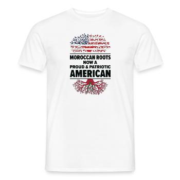 Né marocain Maroc États-Unis - T-shirt homme - blanc - Devant - AI Model Male 178 dark (178cm)