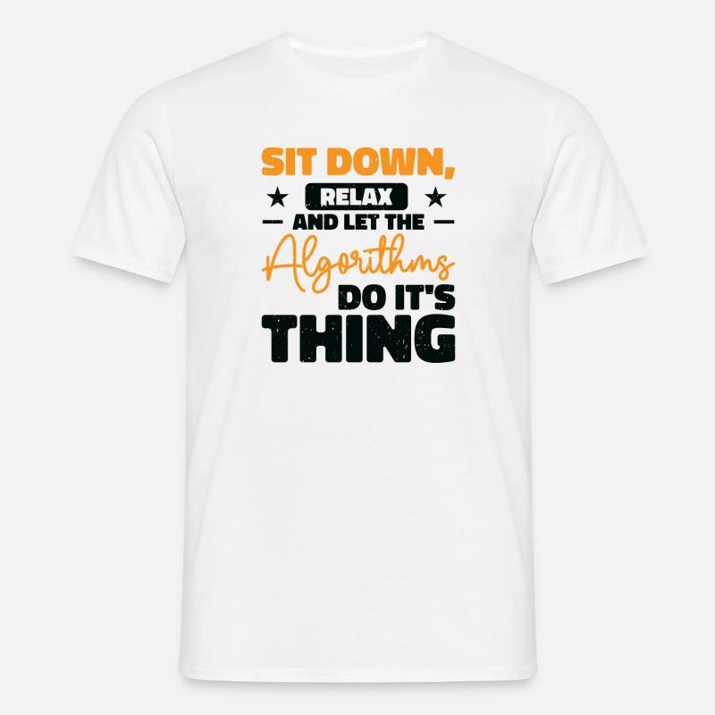 Computer Algorithm Programmer Artificial - Men's T-Shirt - white
