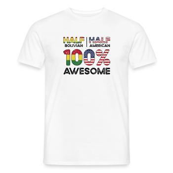 Half Bolivian Bolivia American USA Citizenship - Men's T-Shirt - white - Front - AI Model Male 178 dark (178cm)